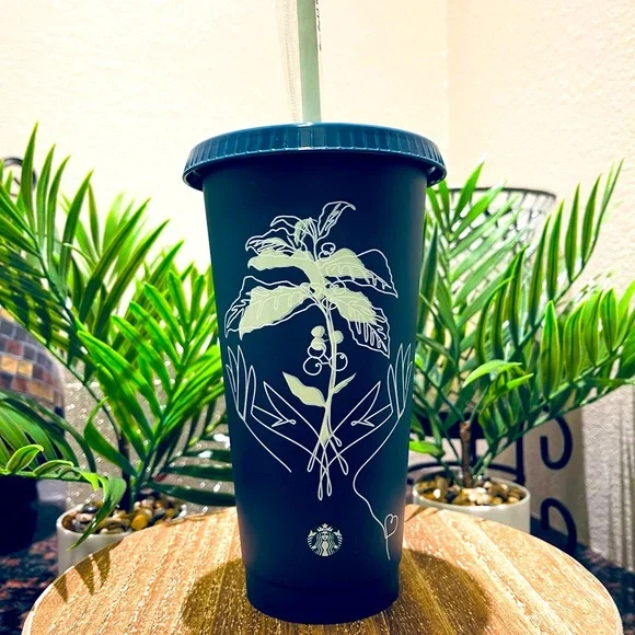 *HP*🌿NEW Starbucks 2022 Spring ‘Sip Sustainably ‘ Teal Green Reusable Cold Cup - Picture 3 of 8